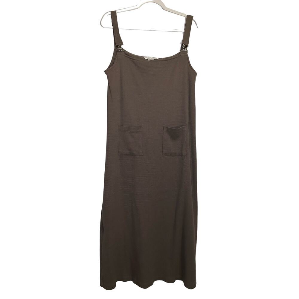 Claudia D. Sz M Vintage 90's Thermal Knit Maxi Overall dress y2k‎ lagenlook